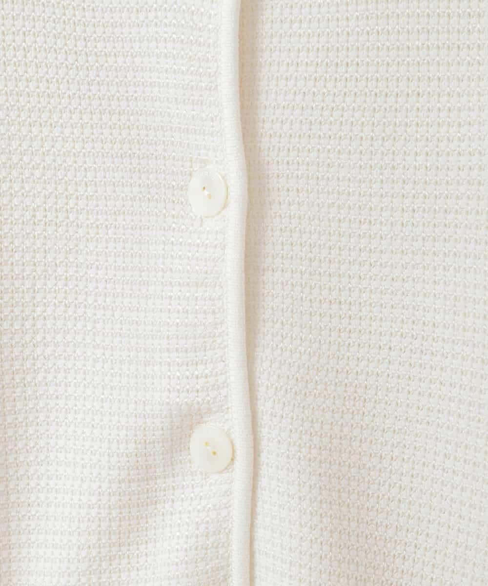 PJSEE10490 CHRISTIAN AUJARD Lサイズ(クリスチャン・オジャール Lサイズ) 【大きいサイズ】ツィーディーニットジャケット アイボリー