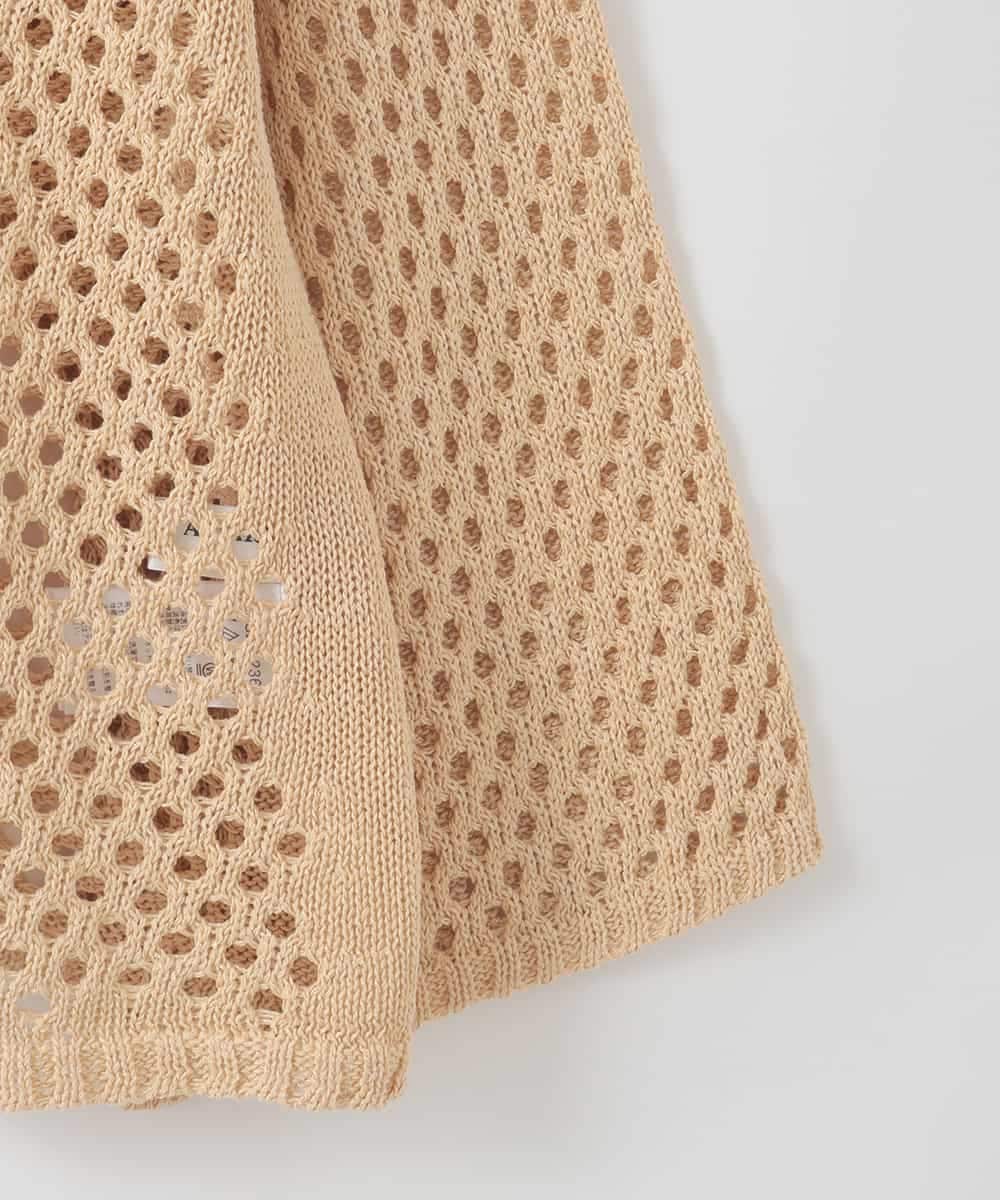 PJSGD22360 CHRISTIAN AUJARD Lサイズ(クリスチャン・オジャール Lサイズ) 【大きいサイズ】リネンライクニットカーディガン マスタード