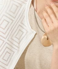 PJSGE10520 CHRISTIAN AUJARD Lサイズ(クリスチャン・オジャール Lサイズ) 【大きいサイズ】スクエアージャカード羽織り アイボリー