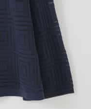 PJSGE10520 CHRISTIAN AUJARD Lサイズ(クリスチャン・オジャール Lサイズ) 【大きいサイズ】スクエアージャカード羽織り ネイビー