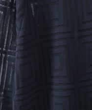 PJSGE10520 CHRISTIAN AUJARD Lサイズ(クリスチャン・オジャール Lサイズ) 【大きいサイズ】スクエアージャカード羽織り ネイビー