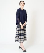 PJSHW11320 CHRISTIAN AUJARD Lサイズ(クリスチャン・オジャール Lサイズ) [冷房対策・アンサンブル対応]シアーニット羽織り ネイビー