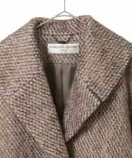 PJUAD30820 CHRISTIAN AUJARD Lサイズ(クリスチャン・オジャール Lサイズ) 【大きいサイズ】シャギーオーバーコート ブラウン