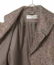 PJUAD30820 CHRISTIAN AUJARD Lサイズ(クリスチャン・オジャール Lサイズ) 【大きいサイズ】シャギーオーバーコート ブラウン