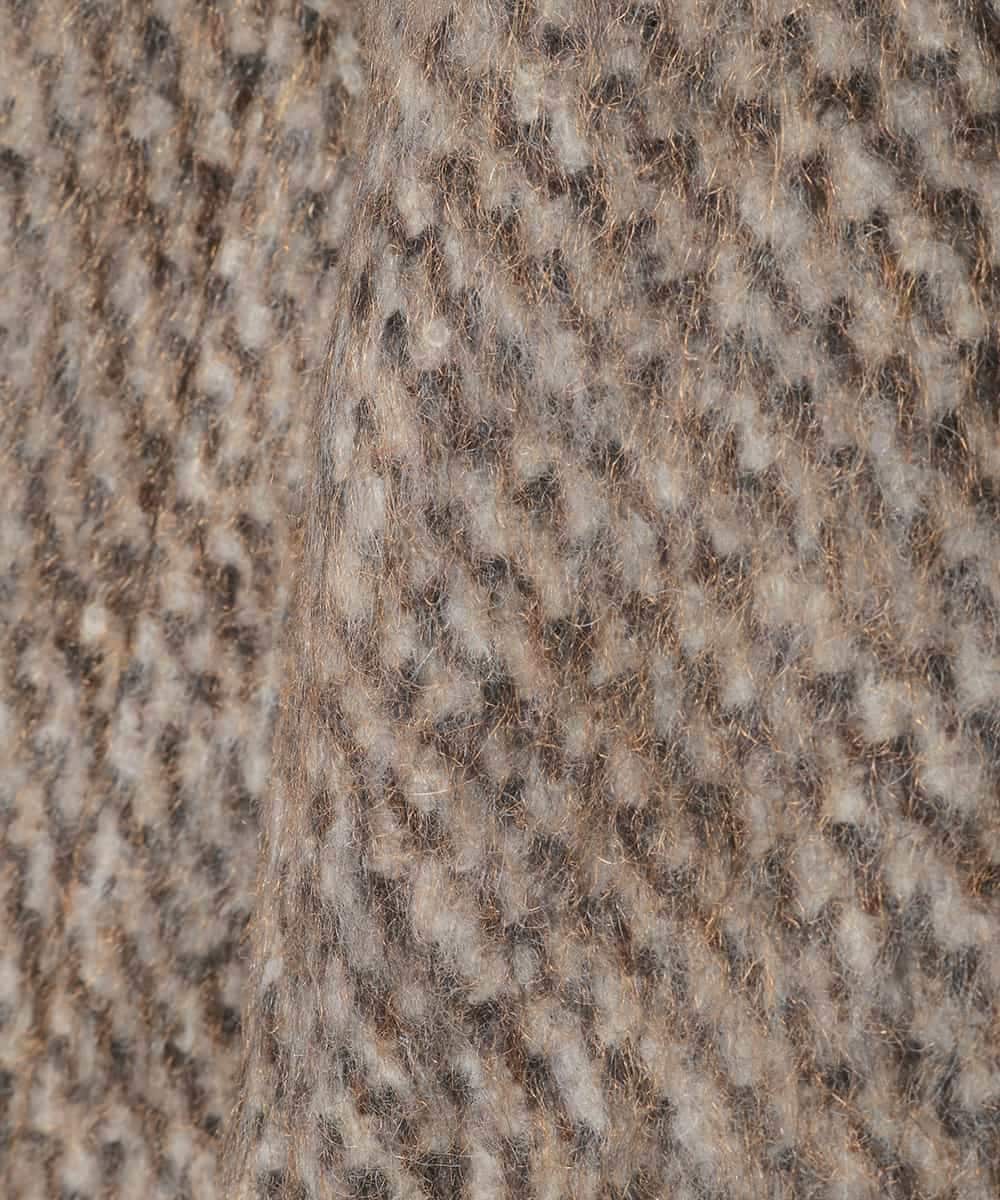 PJUAD30820 CHRISTIAN AUJARD Lサイズ(クリスチャン・オジャール Lサイズ) 【大きいサイズ】シャギーオーバーコート ブラウン