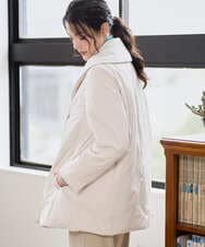 PJVAD43830 CHRISTIAN AUJARD Lサイズ(クリスチャン・オジャール Lサイズ) 【大きいサイズ/暖か･軽い】ミドル丈ダウンコート アイボリー