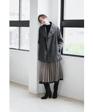 PJVAD43830 CHRISTIAN AUJARD Lサイズ(クリスチャン・オジャール Lサイズ) 【大きいサイズ/暖か･軽い】ミドル丈ダウンコート ブラック