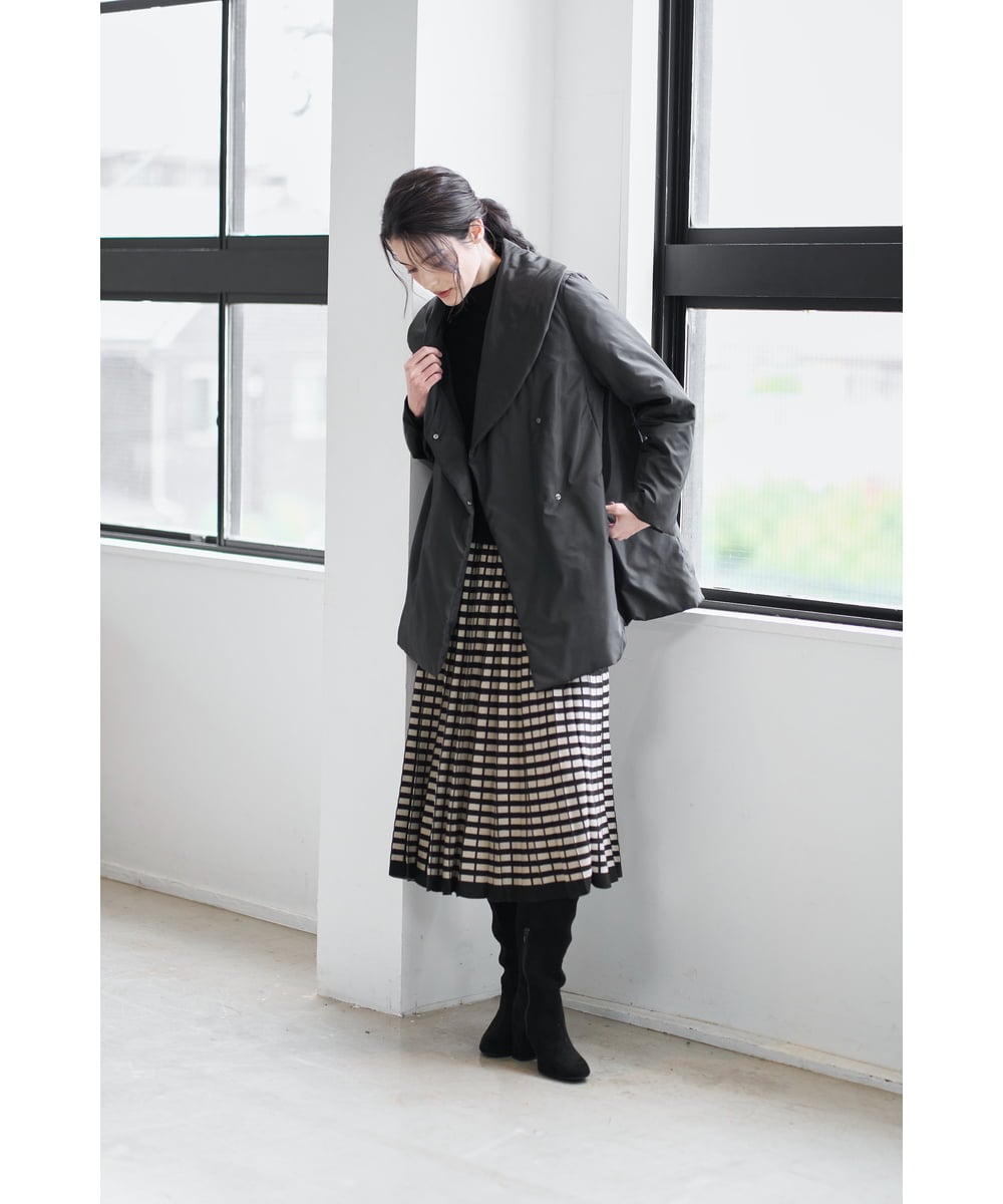 PJVAD43830 CHRISTIAN AUJARD Lサイズ(クリスチャン・オジャール Lサイズ) 【大きいサイズ/暖か･軽い】ミドル丈ダウンコート ブラック