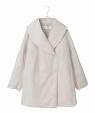 PJVAD43830 CHRISTIAN AUJARD Lサイズ(クリスチャン・オジャール Lサイズ) 【大きいサイズ/暖か･軽い】ミドル丈ダウンコート アイボリー