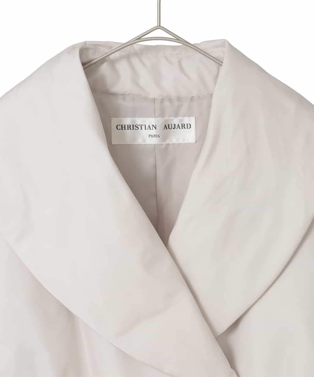 PJVAD43830 CHRISTIAN AUJARD Lサイズ(クリスチャン・オジャール Lサイズ) 【大きいサイズ/暖か･軽い】ミドル丈ダウンコート アイボリー