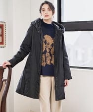 PJVAD44930 CHRISTIAN AUJARD Lサイズ(クリスチャン・オジャール Lサイズ) 【大きいサイズ/暖か･軽い】フーディーダウンコート ブラック