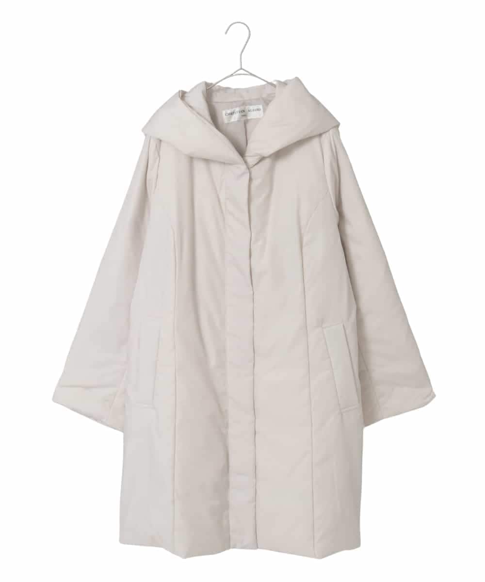 PJVAD44930 CHRISTIAN AUJARD Lサイズ(クリスチャン・オジャール Lサイズ) 【大きいサイズ/暖か･軽い】フーディーダウンコート アイボリー