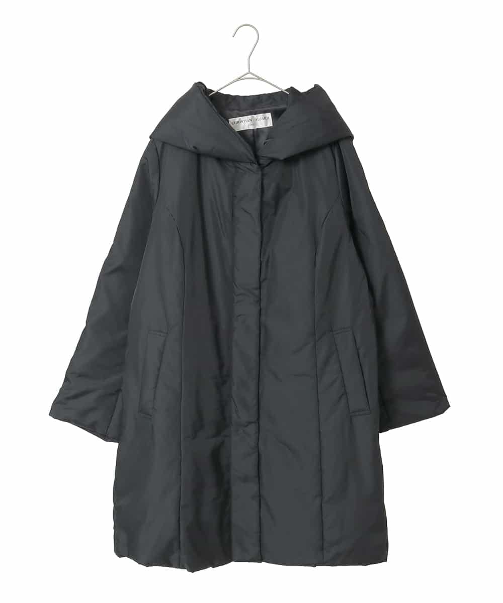 PJVAD44930 CHRISTIAN AUJARD Lサイズ(クリスチャン・オジャール Lサイズ) 【大きいサイズ/暖か･軽い】フーディーダウンコート ブラック