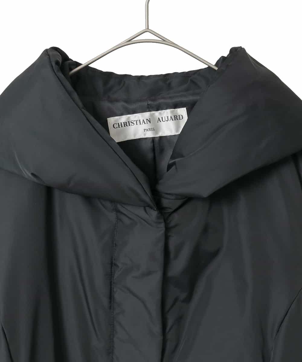 PJVAD44930 CHRISTIAN AUJARD Lサイズ(クリスチャン・オジャール Lサイズ) 【大きいサイズ/暖か･軽い】フーディーダウンコート ブラック