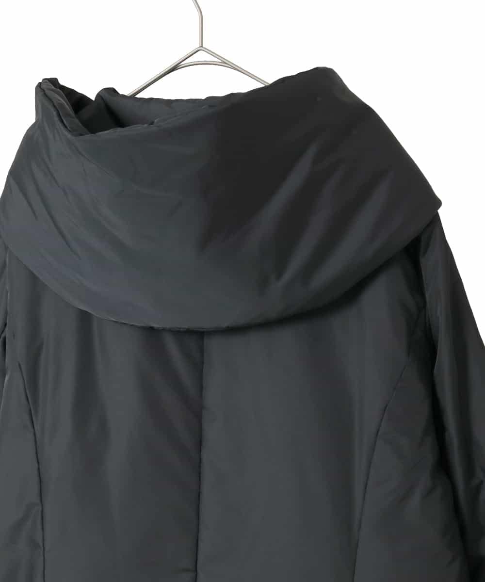 PJVAD44930 CHRISTIAN AUJARD Lサイズ(クリスチャン・オジャール Lサイズ) 【大きいサイズ/暖か･軽い】フーディーダウンコート ブラック