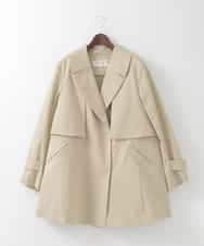 PJVEE04820 CHRISTIAN AUJARD Lサイズ(クリスチャン・オジャール Lサイズ) 【大きいサイズ/ライナー付】デザインハーフコート ベージュ