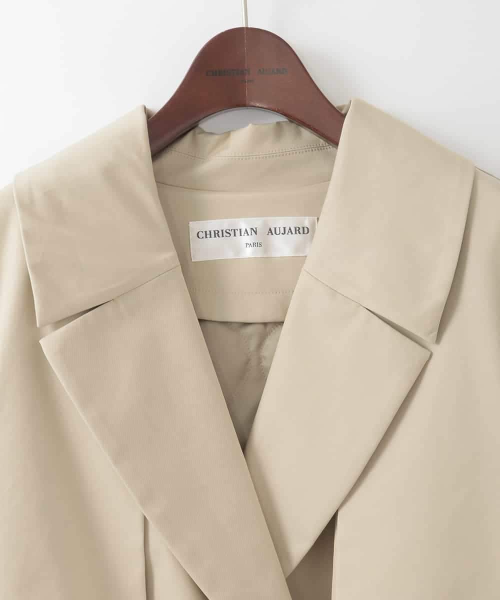 PJVEE04820 CHRISTIAN AUJARD Lサイズ(クリスチャン・オジャール Lサイズ) 【大きいサイズ/ライナー付】デザインハーフコート ベージュ