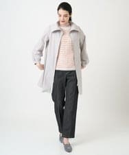 PJVEE16520 CHRISTIAN AUJARD Lサイズ(クリスチャン・オジャール Lサイズ) 【大きいサイズ/シワになりにくい】タフタジップアップコート ライトグレー