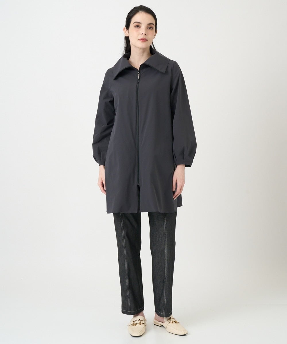 PJVEE16520 CHRISTIAN AUJARD Lサイズ(クリスチャン・オジャール Lサイズ) 【大きいサイズ/シワになりにくい】タフタジップアップコート ダークグレー