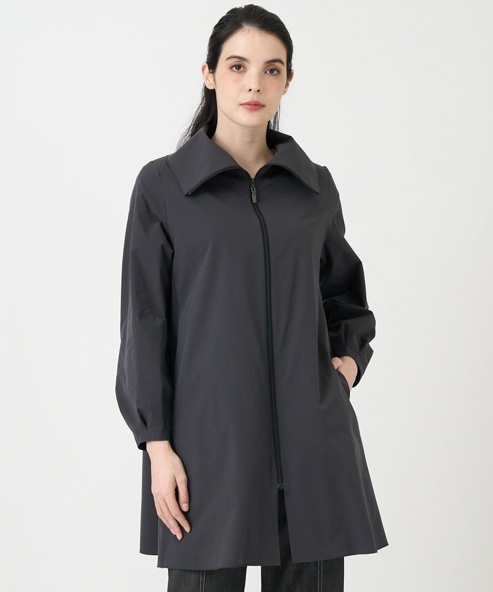 PJVEE16520 CHRISTIAN AUJARD Lサイズ(クリスチャン・オジャール Lサイズ) 【大きいサイズ/シワになりにくい】タフタジップアップコート ダークグレー