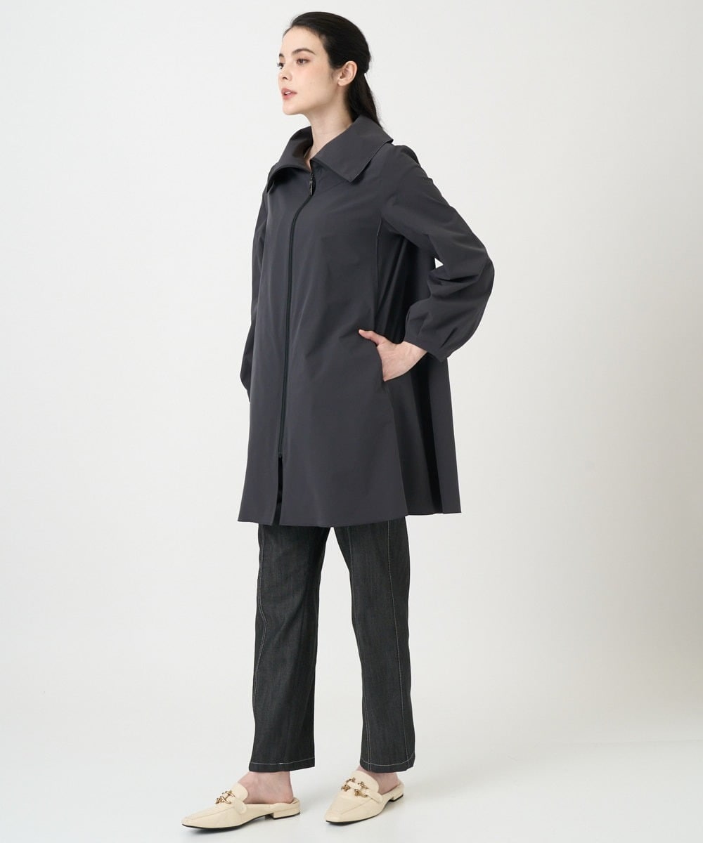 PJVEE16520 CHRISTIAN AUJARD Lサイズ(クリスチャン・オジャール Lサイズ) 【大きいサイズ/シワになりにくい】タフタジップアップコート ダークグレー