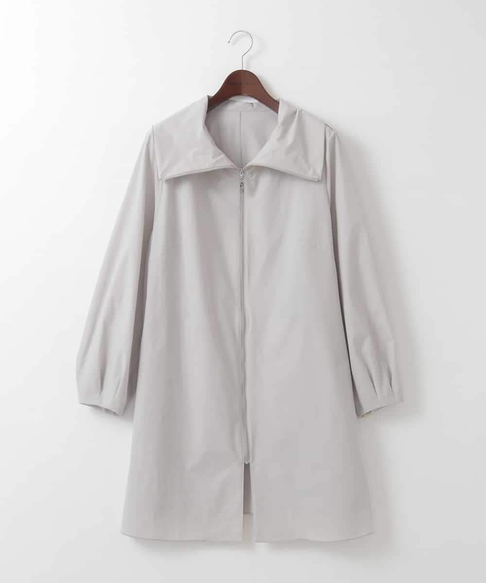 PJVEE16520 CHRISTIAN AUJARD Lサイズ(クリスチャン・オジャール Lサイズ) 【大きいサイズ/シワになりにくい】タフタジップアップコート ライトグレー