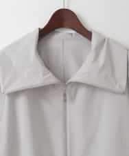 PJVEE16520 CHRISTIAN AUJARD Lサイズ(クリスチャン・オジャール Lサイズ) 【大きいサイズ/シワになりにくい】タフタジップアップコート ライトグレー