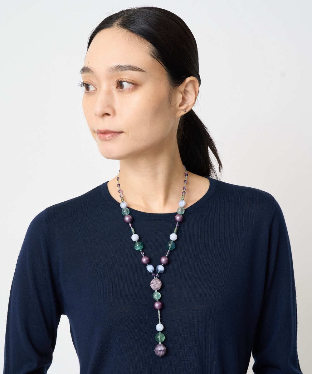 PL2AD01300 CHRISTIAN AUJARD(クリスチャン・オジャール) ヴェネチアンネックレス ラベンダー系