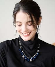 PL2AD05200 CHRISTIAN AUJARD(クリスチャン・オジャール) オーブネックレス ネイビー系