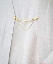 PL2AD07090 CHRISTIAN AUJARD(クリスチャン・オジャール) パールチェーンクリップ アイボリー