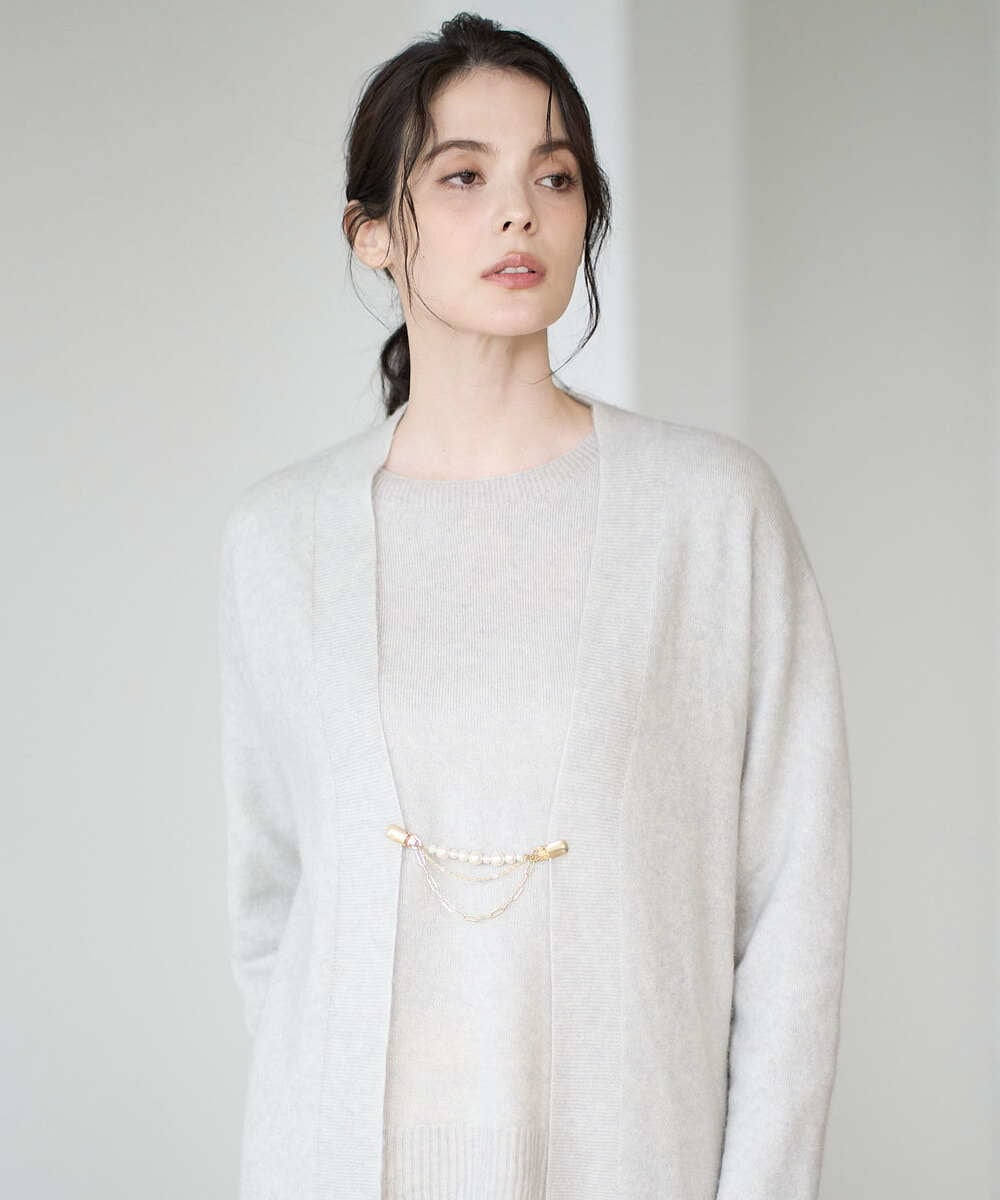 PL2AD07090 CHRISTIAN AUJARD(クリスチャン・オジャール) パールチェーンクリップ アイボリー