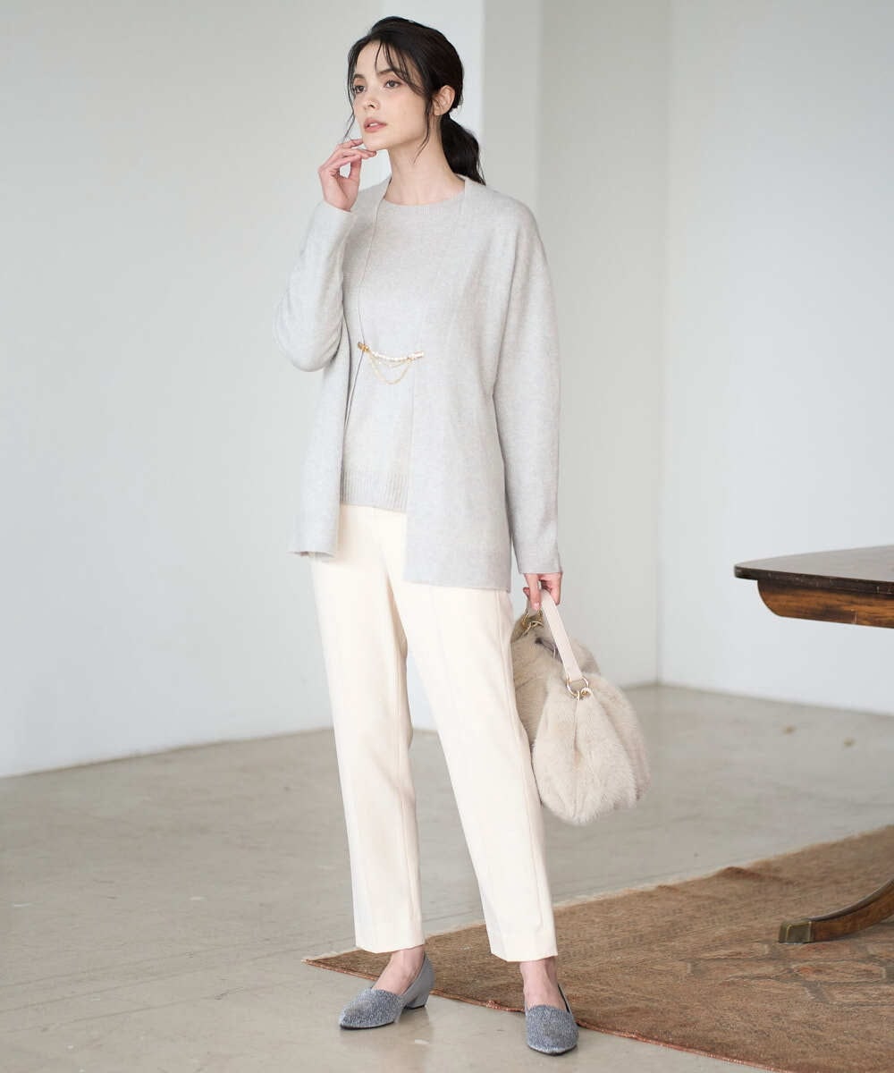 PL2AD07090 CHRISTIAN AUJARD(クリスチャン・オジャール) パールチェーンクリップ アイボリー