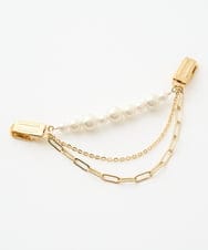 PL2AD07090 CHRISTIAN AUJARD(クリスチャン・オジャール) パールチェーンクリップ アイボリー