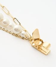 PL2AD07090 CHRISTIAN AUJARD(クリスチャン・オジャール) パールチェーンクリップ アイボリー