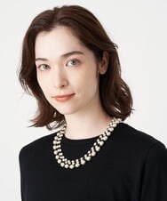 PL2AV11190 CHRISTIAN AUJARD(クリスチャン・オジャール) 三連パールネックレス アイボリー