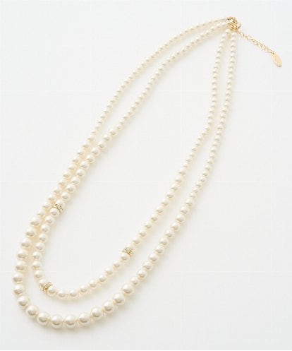 PL2ED10200 CHRISTIAN AUJARD パール2連ネックレス