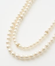 PL2ED10200 CHRISTIAN AUJARD(クリスチャン・オジャール) パール2連ネックレス アイボリー