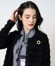 PL2ED11090 CHRISTIAN AUJARD(クリスチャン・オジャール) ツイストサークルブローチ アイボリー×ゴールド