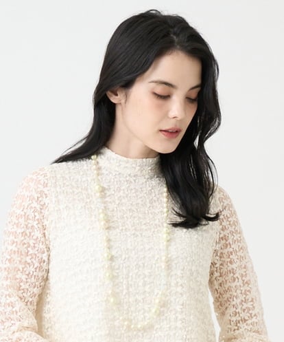 PL2EE01160 CHRISTIAN AUJARD コットンパールネックレス