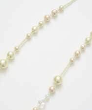 PL2EE01160 CHRISTIAN AUJARD(クリスチャン・オジャール) コットンパールネックレス グリーン×アイボリー系