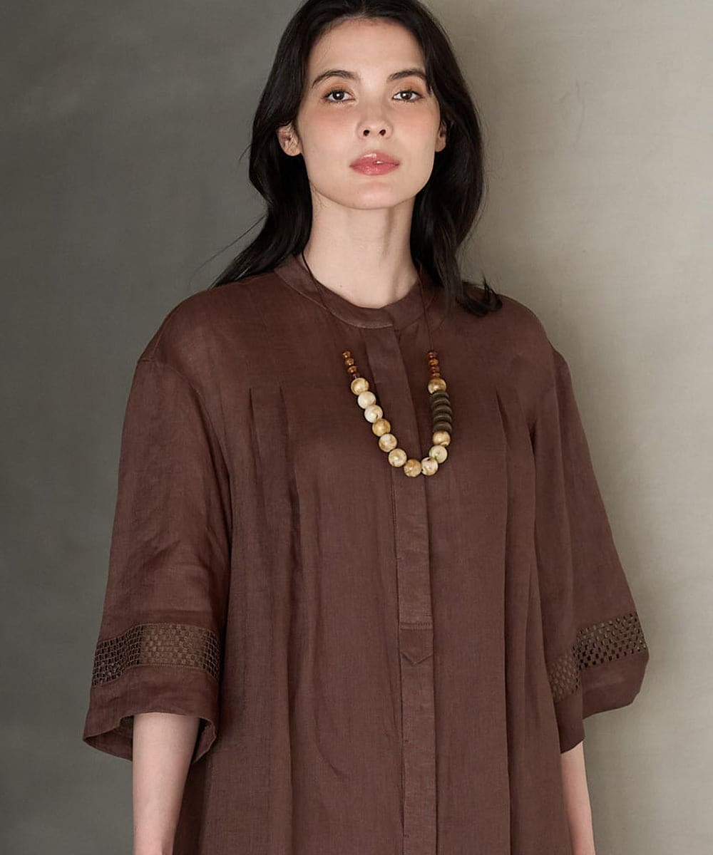 PL2GD21120 CHRISTIAN AUJARD(クリスチャン・オジャール) マーブル＆ウッドネックレス ベージュ