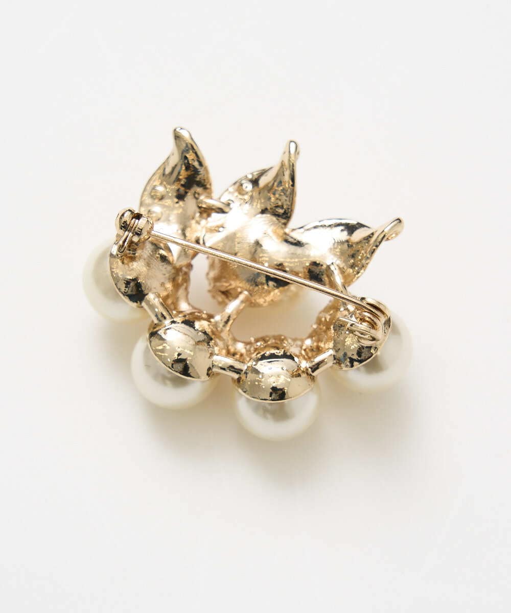 PL2GE04080 CHRISTIAN AUJARD(クリスチャン・オジャール) リーフパールブローチ アイボリー