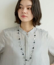 PL2JE03100 CHRISTIAN AUJARD(クリスチャン・オジャール) モノトーンビジューネックレス ブラック系