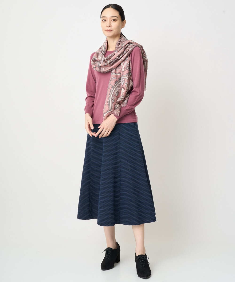 PL3AD03180 CHRISTIAN AUJARD(クリスチャン・オジャール) ペイズリープリントストール ピンク系