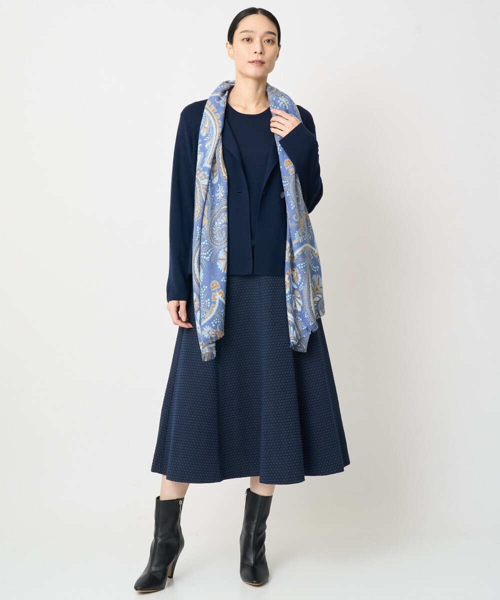 PL3AD03180 CHRISTIAN AUJARD(クリスチャン・オジャール) ペイズリープリントストール ブルー系