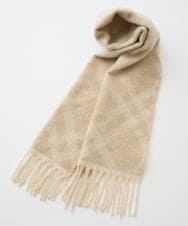 PL3AD08130 CHRISTIAN AUJARD(クリスチャン・オジャール) エアリーバイアスチェックストール ベージュ