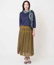 PL3AE13190 CHRISTIAN AUJARD(クリスチャン・オジャール) [イタリア製]サラサ柄ストール ネイビー系