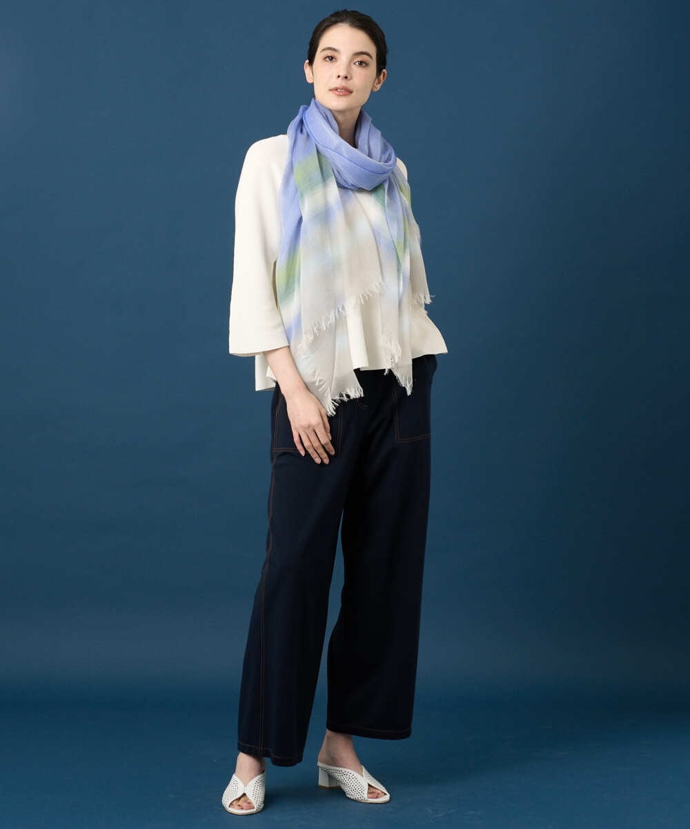 PL3GD12230 CHRISTIAN AUJARD(クリスチャン・オジャール) グラデーションコットンストール ブルー