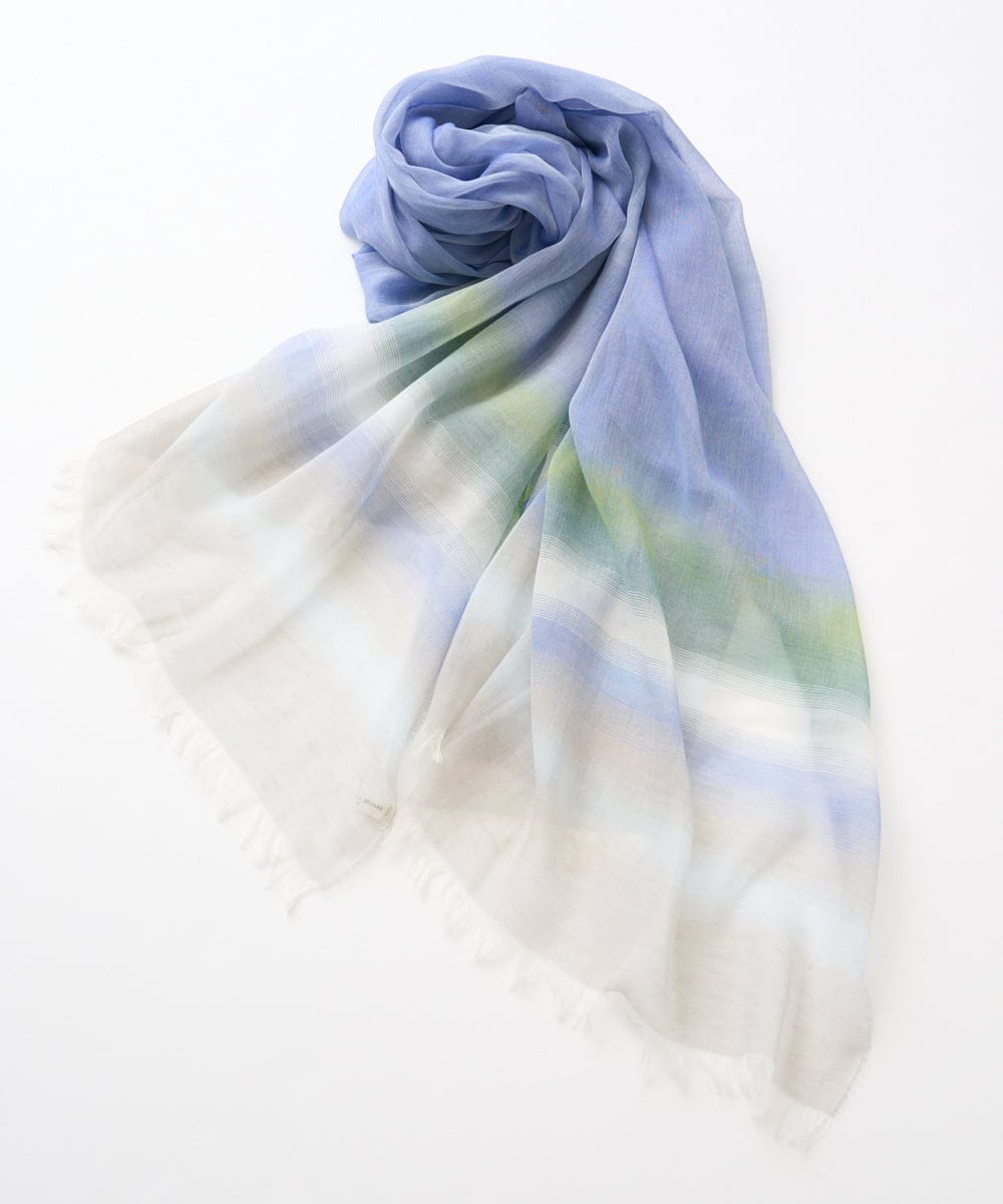 PL3GD12230 CHRISTIAN AUJARD(クリスチャン・オジャール) グラデーションコットンストール ブルー