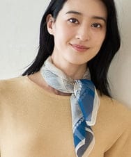 PL3GD13150 CHRISTIAN AUJARD(クリスチャン・オジャール) マリンシルクスカーフ ブルー